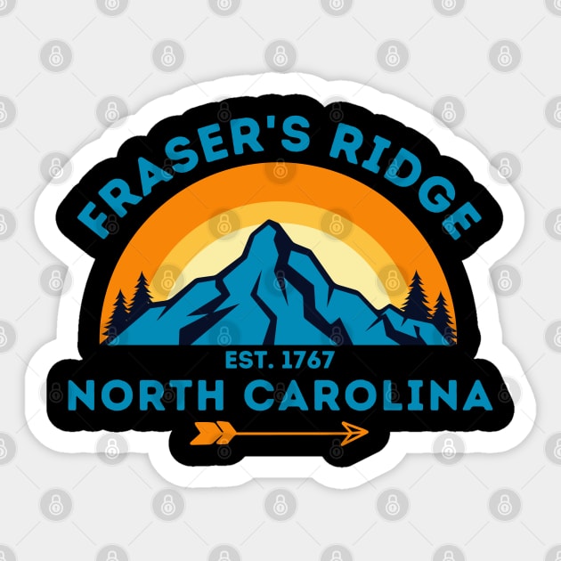 Fraser's Ridge North Carolina Established in 1767 Sticker by MalibuSun